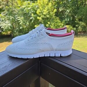 Cole Haan Zero Grand Womens Size 9 Wingtip Oxford Shoe‎ W24030 White Gray